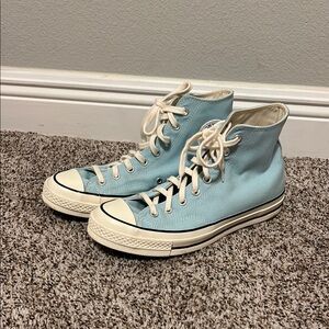 Light Blue High-Top Sneakers